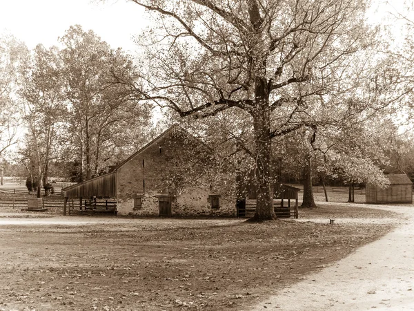 Village Sepia Tone — Stockfoto