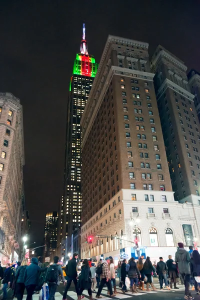 Kerstmis kleuren New York City — Stockfoto