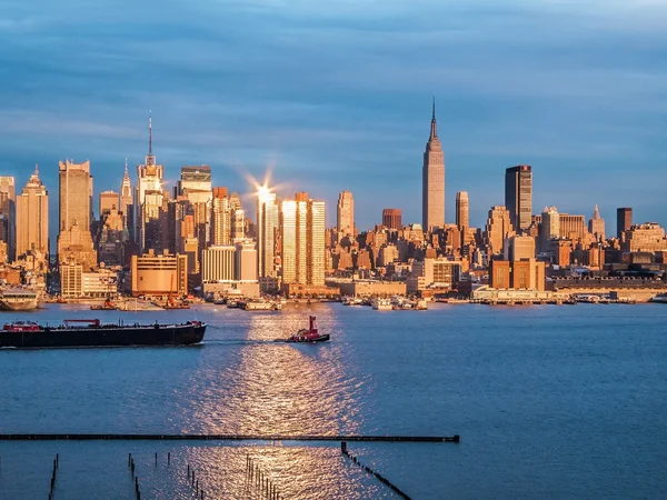 Sunset Skyline Nyc — Fotografia de Stock