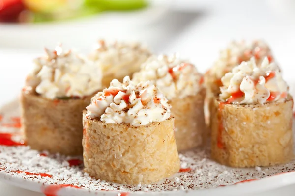 Zoete vruchten sushi roll — Stockfoto