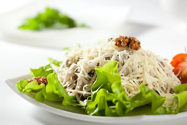 Parmesan Cheese and Walnut Salad — Stock Photo, Image