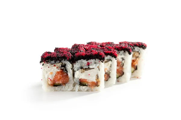 Rollo de sushi sobre blanco — Foto de Stock