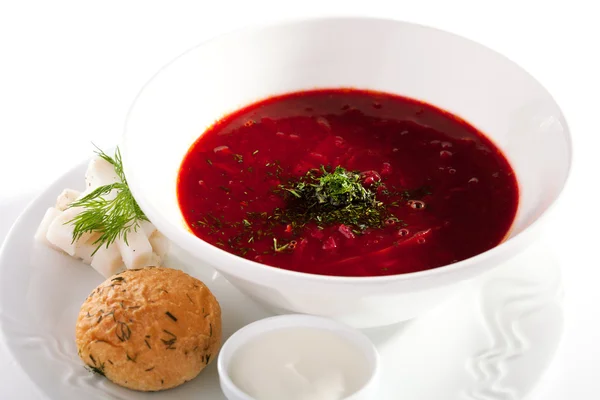 Pancar ve lahana çorbası — Stok fotoğraf