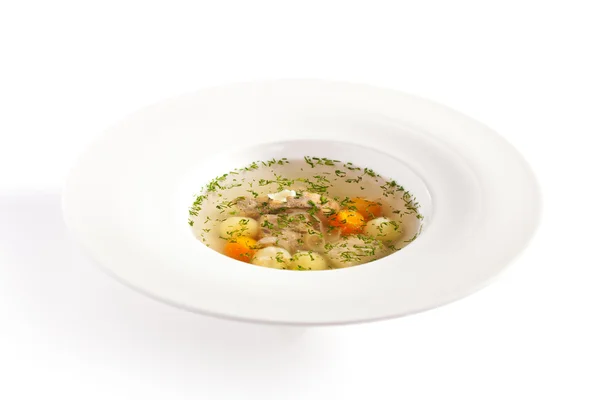 Sopa de peixe e legumes — Fotografia de Stock