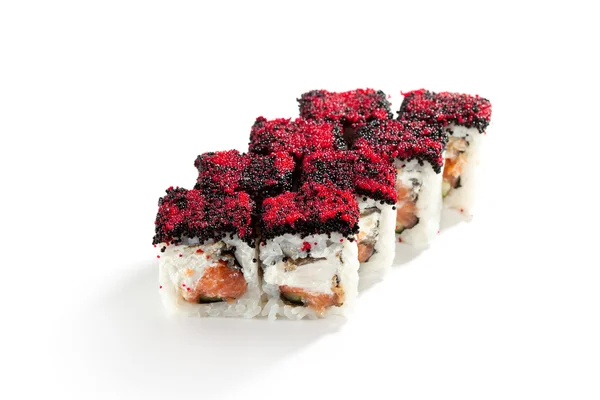 Sushi roll přes bílý — Stock fotografie