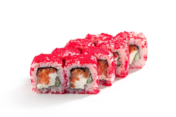 Salmone e Tobiko Roll — Foto Stock