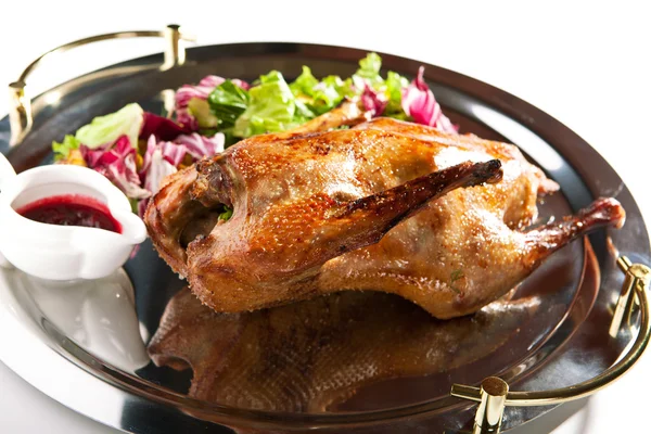 Roast Goose with Apple Stuffing — Stock Photo, Image