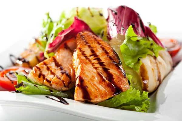 Grilled Seafood Salad — Stock Photo, Image