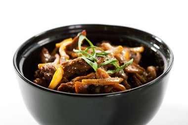 Mantar kase ile sığır eti