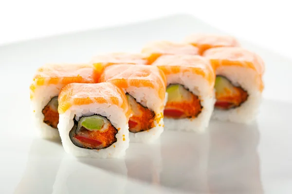 Salmon Maki Sushi Roll — Stock Photo, Image
