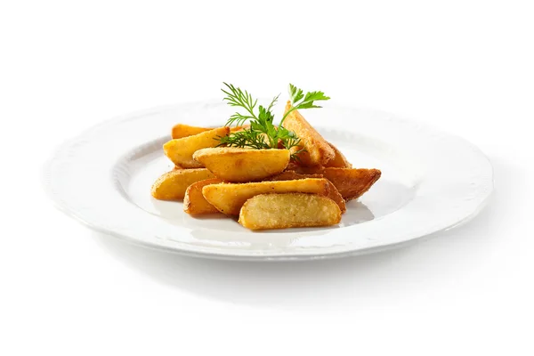 Batatas assadas Garnished com salsa — Fotografia de Stock