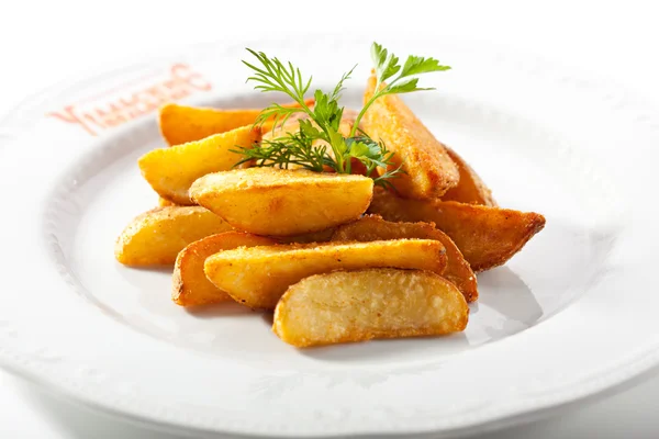 Roasted Potatoes Garnished with Parsley — Stock Photo, Image