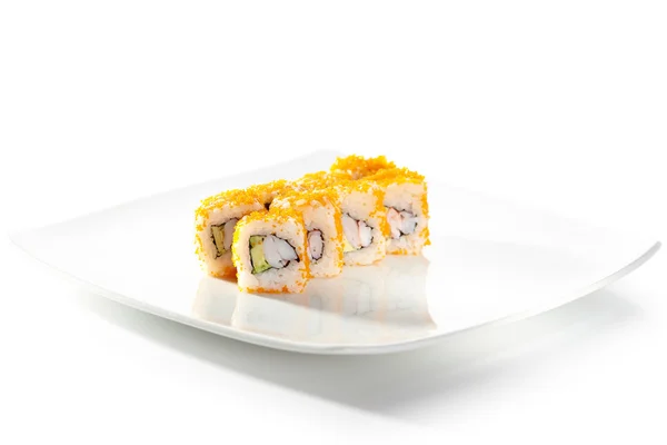 Tobiko Sushi Roll — Stockfoto