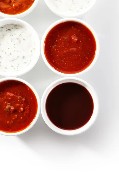 Assorted Spicy Sauces — Stock Photo, Image