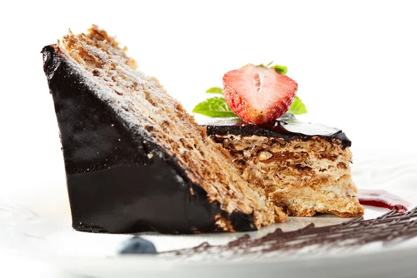 Chocolate Nuts Cake — Stock Photo, Image