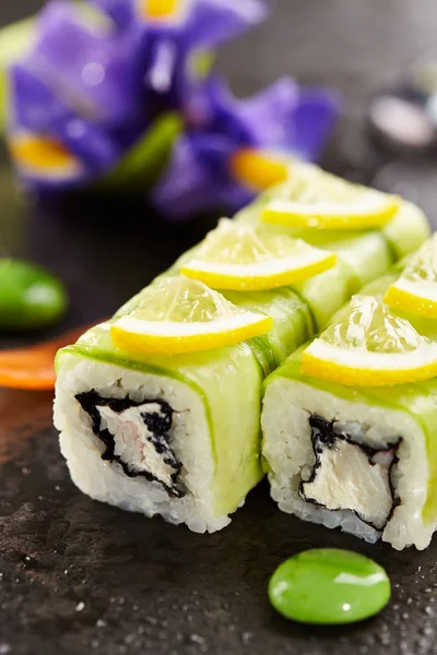 Cucumber Sushi Roll — Stock Photo, Image