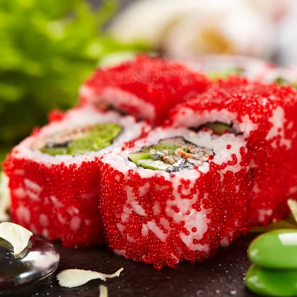 Rollo de sushi mejillón — Foto de Stock