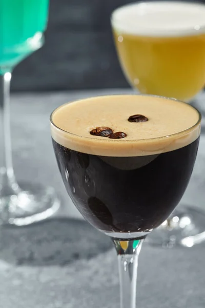 Coffee Sour Cocktail Ist Ein Kaffee Likör Cocktail Mit Weißem — Stockfoto