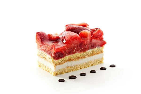 Erdbeerkuchen — Stockfoto