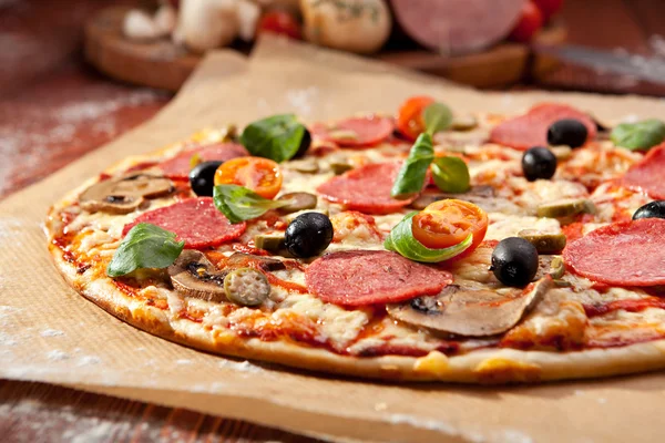 Salame di pizza — Foto Stock