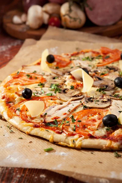 Spicy Pizza — Stock Photo, Image