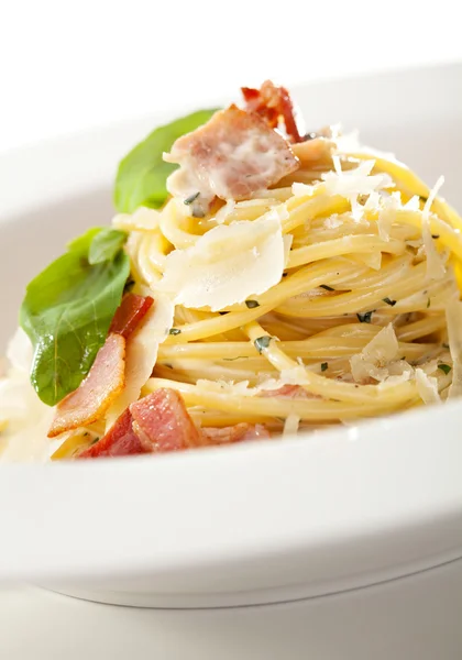 Carbonara-Nudeln — Stockfoto