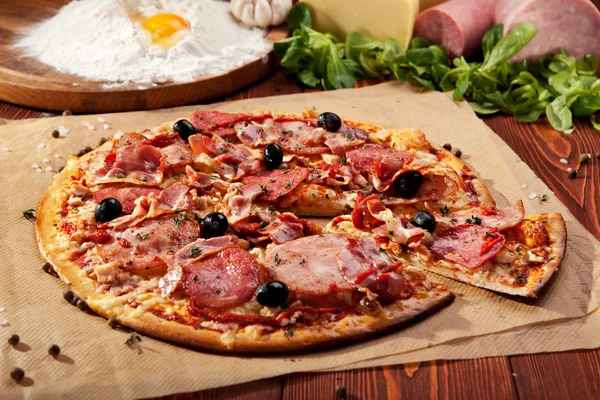 Meat Pizza — Stock Photo, Image