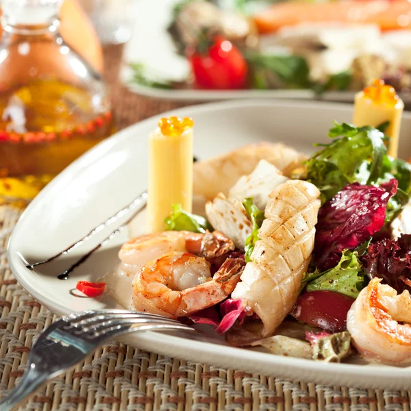 Seafood with Pasta — Stock Photo, Image