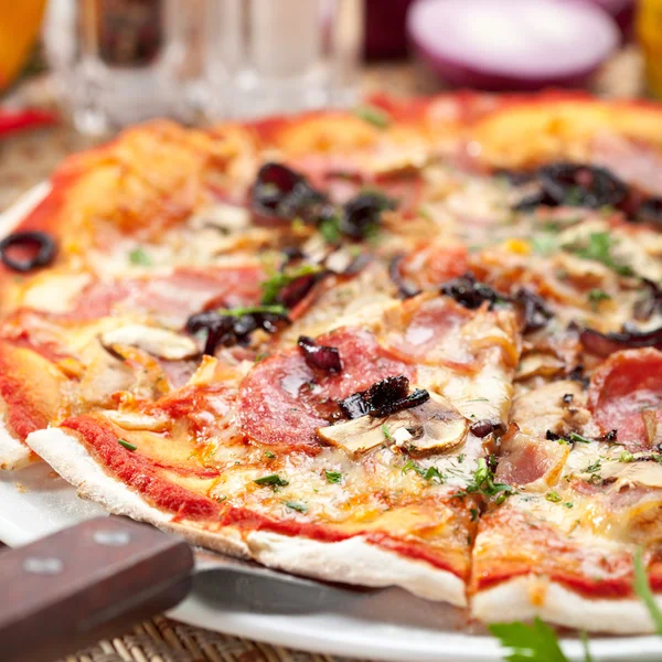 Pizza saborosa Imagem De Stock