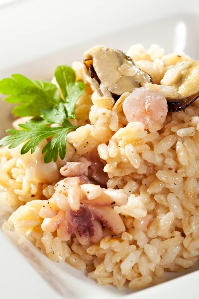 Risotto z owocami morza — Zdjęcie stockowe