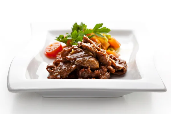 Fideos con carne de res —  Fotos de Stock