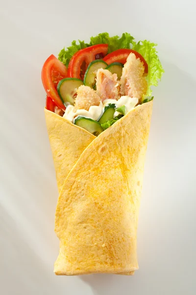 Burrito mit Lachs — Stockfoto