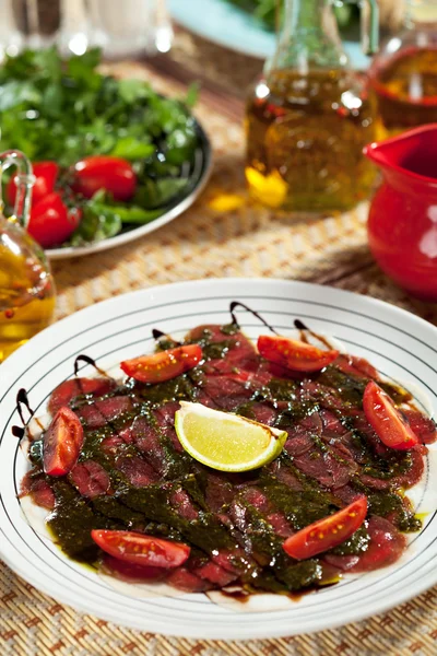 Carne Carpaccio — Foto de Stock