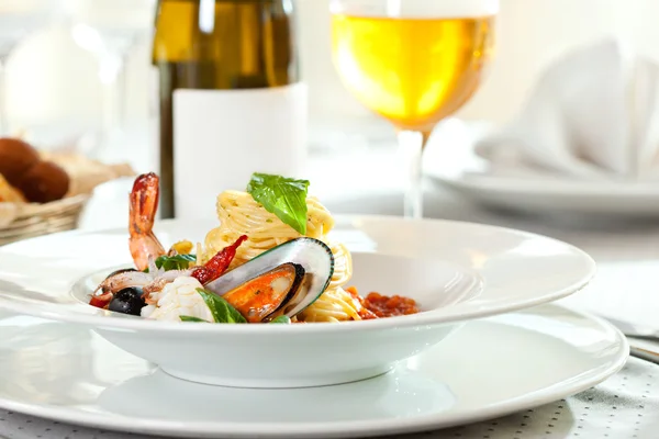 Seafood Spaghetti — Stock Photo, Image