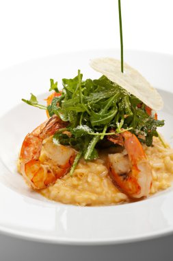 Deniz ürünleri risotto
