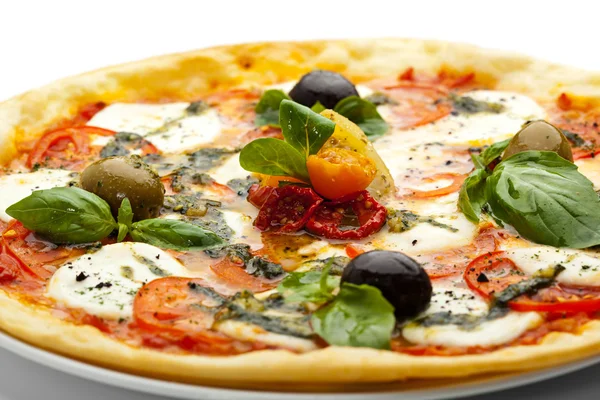 Caprese-Pizza — Stockfoto