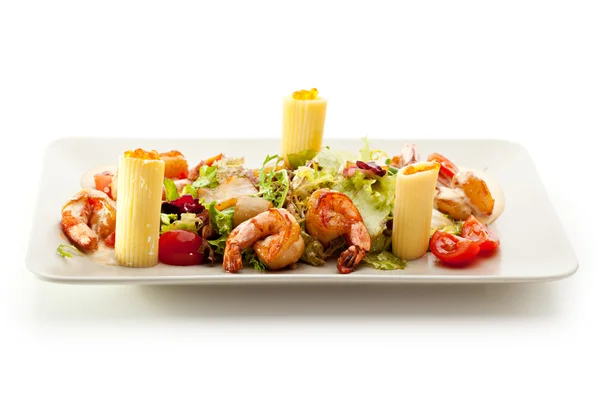 Frutti di mare con pasta — Foto Stock