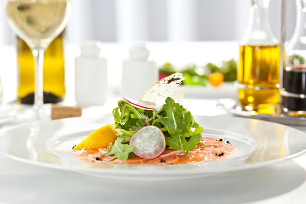 Salmon Carpaccio — Stock Photo, Image