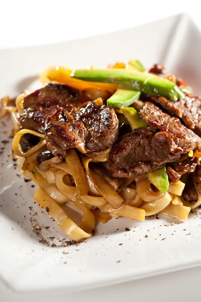 Noodles with Beef — Stock Photo, Image
