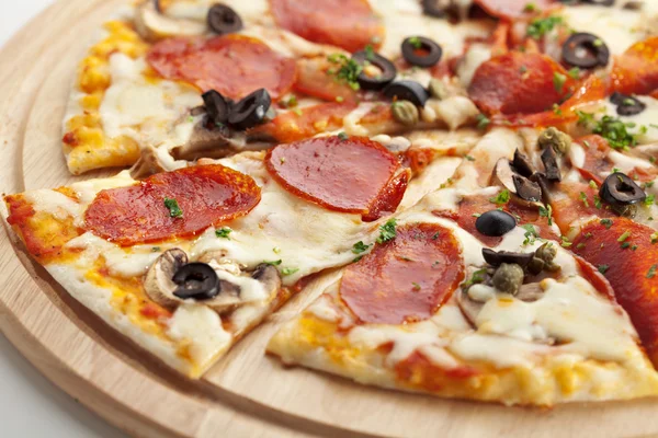 Pizza Salami — Stock Photo, Image