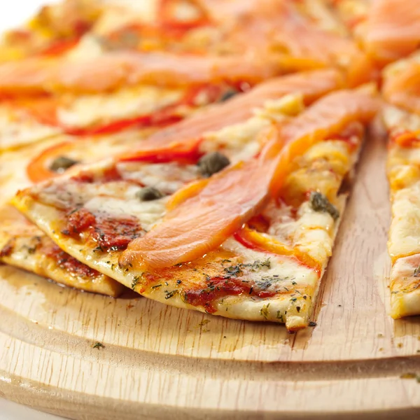 Zeevruchten pizza — Stockfoto