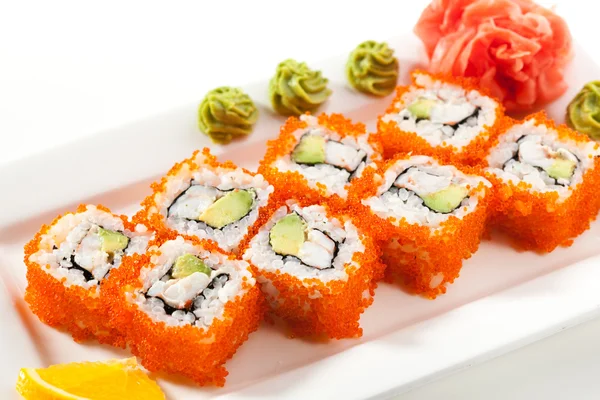 California Roll with Masago — Stock Photo, Image