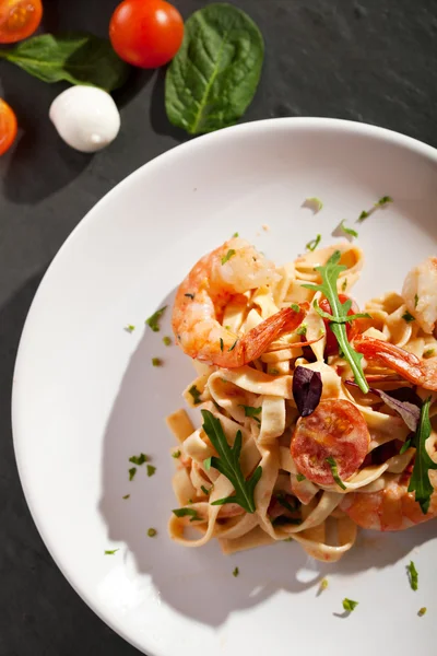 Zeevruchten pasta — Stockfoto