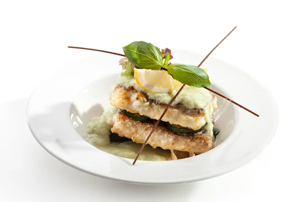 Fish FIllet with Zucchini — Stock Photo, Image