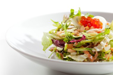karışık salata somon ile