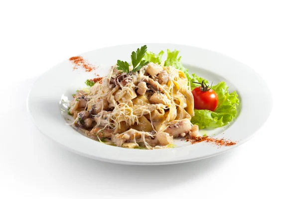 Pasta con funghi — Foto Stock