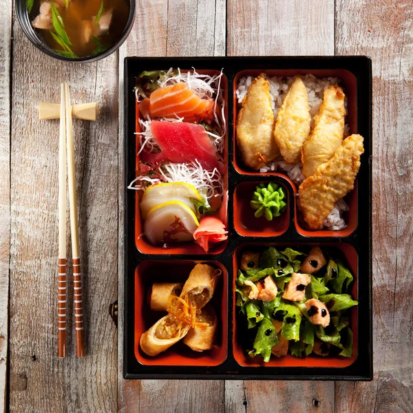 Almuerzo japonés caja — Foto de Stock