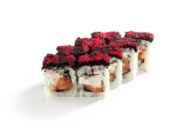 Sushi roll přes bílý — Stock fotografie