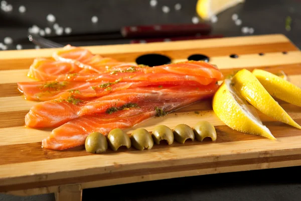 Freshly Salted Salmon — Stock Photo, Image