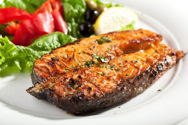 ızgara somon steak